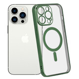 ShieldCase Coque iPhone 14 Pro revêtement métallique Magsafe transparent (vert foncé) ShieldCase Coque iPhone 14 Pro revêtement métallique Magsafe transparent (vert foncé)
