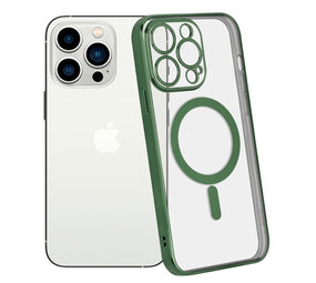 ShieldCase Coque iPhone 14 Pro revêtement métallique Magsafe transparent (vert foncé) ShieldCase Coque iPhone 14 Pro revêtement métallique Magsafe transparent (vert foncé)
