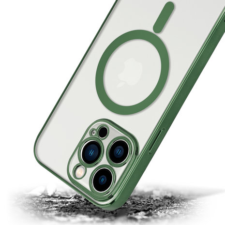 ShieldCase ShieldCase Coque iPhone 14 Pro revêtement métallique Magsafe transparent (vert foncé) ShieldCase ShieldCase Coque iPhone 14 Pro revêtement métallique Magsafe transparent (vert foncé)