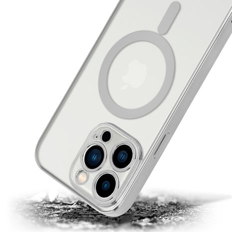 ShieldCase ShieldCase Coque iPhone 14 Pro revêtement métallique Magsafe transparent (argent) ShieldCase ShieldCase Coque iPhone 14 Pro revêtement métallique Magsafe transparent (argent)