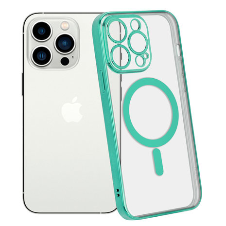 ShieldCase ShieldCase Coque iPhone 14 Pro revêtement métallique Magsafe transparent (vert) ShieldCase ShieldCase Coque iPhone 14 Pro revêtement métallique Magsafe transparent (vert)