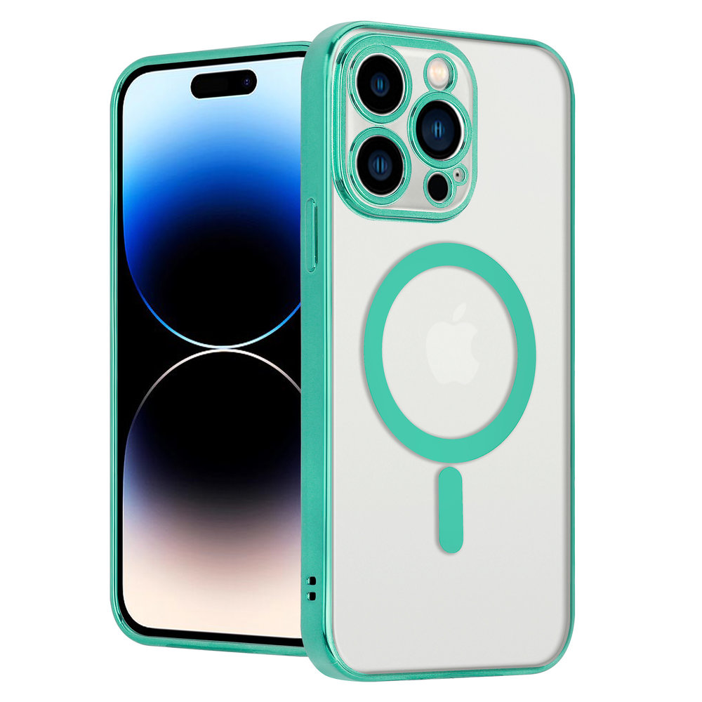 ShieldCase ShieldCase Coque iPhone 14 Pro revêtement métallique Magsafe transparent (vert) ShieldCase ShieldCase Coque iPhone 14 Pro revêtement métallique Magsafe transparent (vert)