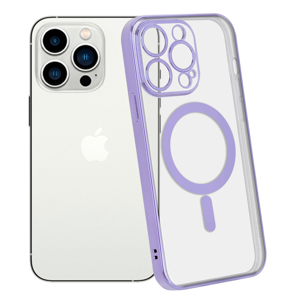 ShieldCase ShieldCase Coque iPhone 14 Pro revêtement métallique Magsafe transparent (violet) ShieldCase ShieldCase Coque iPhone 14 Pro revêtement métallique Magsafe transparent (violet)