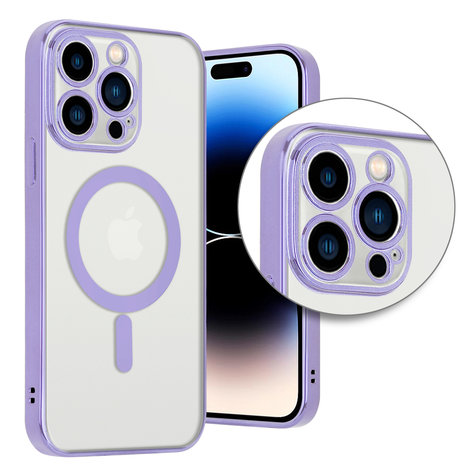 ShieldCase ShieldCase Coque iPhone 14 Pro revêtement métallique Magsafe transparent (violet) ShieldCase ShieldCase Coque iPhone 14 Pro revêtement métallique Magsafe transparent (violet)