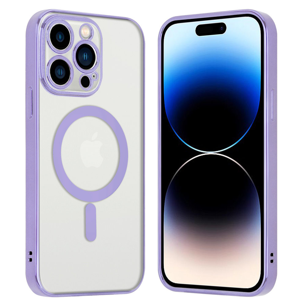 ShieldCase ShieldCase Coque iPhone 14 Pro revêtement métallique Magsafe transparent (violet) ShieldCase ShieldCase Coque iPhone 14 Pro revêtement métallique Magsafe transparent (violet)