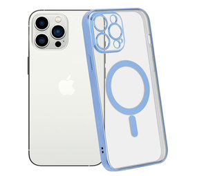 ShieldCase Coque iPhone 14 Pro Max revêtement métallique Magsafe transparent (bleu) ShieldCase Coque iPhone 14 Pro Max revêtement métallique Magsafe transparent (bleu)