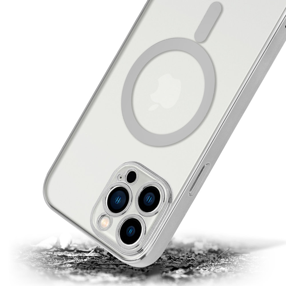 ShieldCase ShieldCase Coque iPhone 14 Pro Max revêtement métallique Magsafe transparent (argent) ShieldCase ShieldCase Coque iPhone 14 Pro Max revêtement métallique Magsafe transparent (argent)