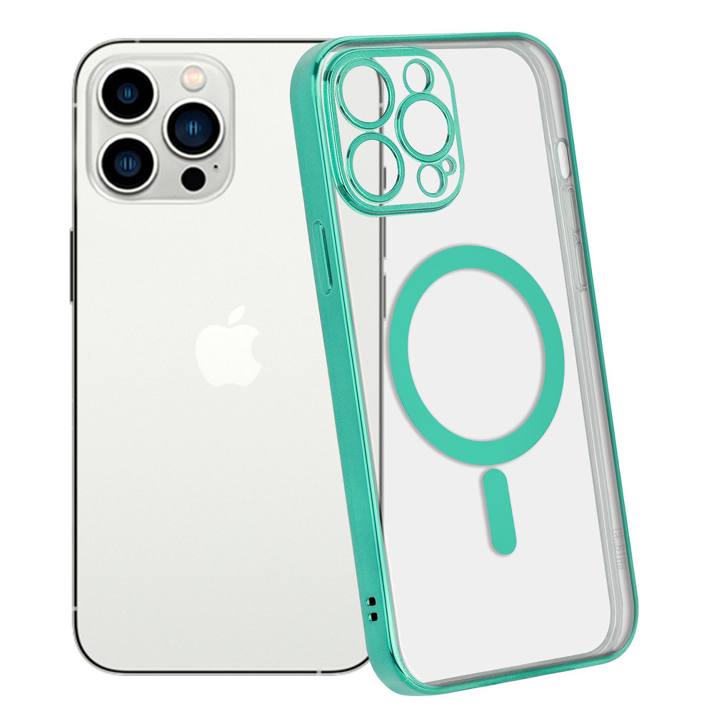 ShieldCase ShieldCase Coque iPhone 14 Pro Max revêtement métallique Magsafe transparent (vert) ShieldCase ShieldCase Coque iPhone 14 Pro Max revêtement métallique Magsafe transparent (vert)