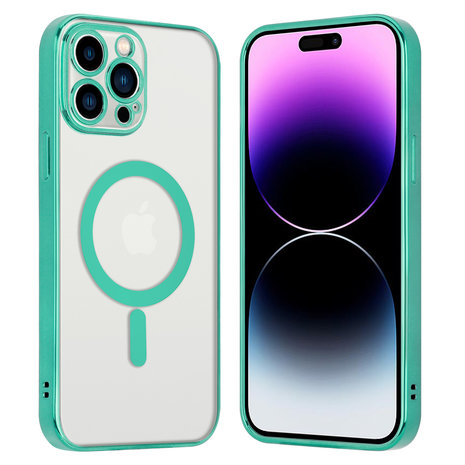 ShieldCase ShieldCase Coque iPhone 14 Pro Max revêtement métallique Magsafe transparent (vert) ShieldCase ShieldCase Coque iPhone 14 Pro Max revêtement métallique Magsafe transparent (vert)