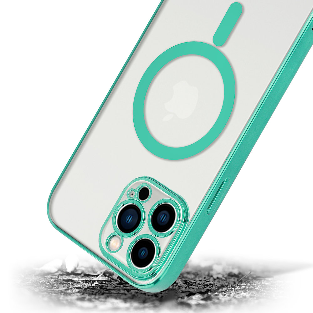 ShieldCase ShieldCase Coque iPhone 14 Pro Max revêtement métallique Magsafe transparent (vert) ShieldCase ShieldCase Coque iPhone 14 Pro Max revêtement métallique Magsafe transparent (vert)