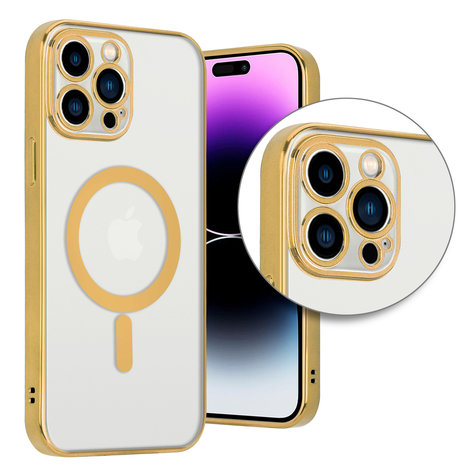 ShieldCase ShieldCase Coque iPhone 14 Pro Max revêtement métallique Magsafe transparent (or) ShieldCase ShieldCase Coque iPhone 14 Pro Max revêtement métallique Magsafe transparent (or)