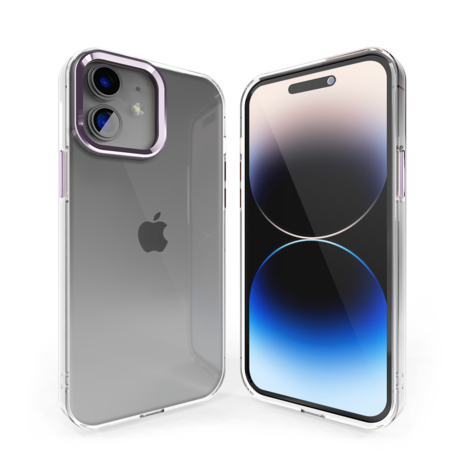 Coverzs Coverzs Coque rigide iPhone 12 bumper métallique (violet) Coverzs Coverzs Coque rigide iPhone 12 bumper métallique (violet)