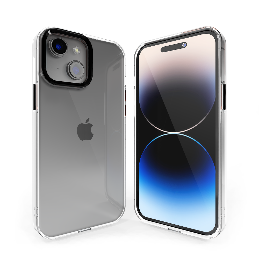 Coverzs Coverzs Coque rigide iPhone 14 Plus bumper métallique (noir)