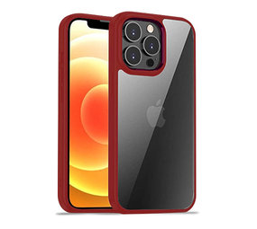 Coverzs Coque iPhone 12 Pro Max solide bumper matte (bordeaux) Coverzs Coque iPhone 12 Pro Max solide bumper matte (bordeaux)