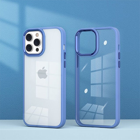 Coverzs Coverzs Coque iPhone 12 Pro Max solide bumper matte (bleu) Coverzs Coverzs Coque iPhone 12 Pro Max solide bumper matte (bleu)