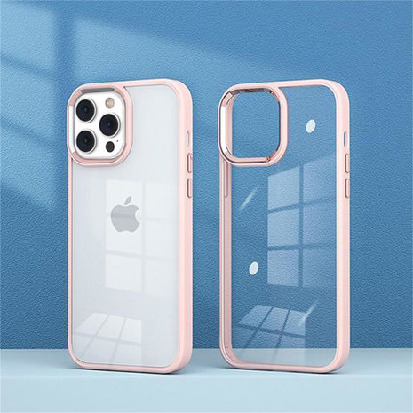 Coverzs Coverzs Coque iPhone 12 Pro Max solide bumper matte (rose) Coverzs Coverzs Coque iPhone 12 Pro Max solide bumper matte (rose)