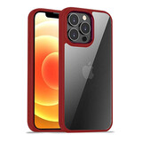 Coverzs Coque iPhone 14 Pro solide bumper matte (bordeaux) Coverzs Coque iPhone 14 Pro solide bumper matte (bordeaux)