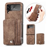 ShieldCase Étui portefeuille détachable Samsung Galaxy Z Flip 4 (Marron)