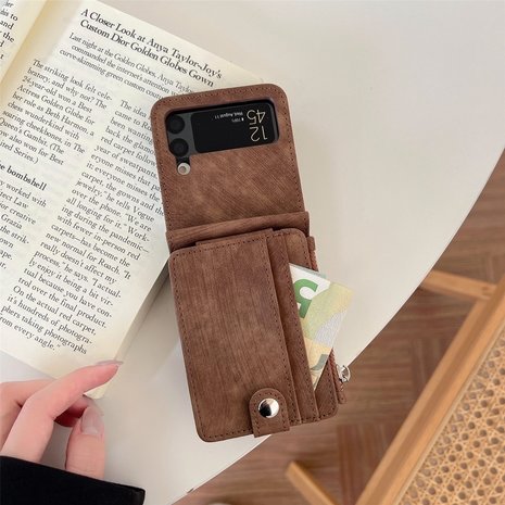 ShieldCase ShieldCase Étui portefeuille détachable Samsung Galaxy Z Flip 4 (Marron) ShieldCase ShieldCase Étui portefeuille détachable Samsung Galaxy Z Flip 4 (Marron)