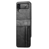 ShieldCase Coque Samsung Galaxy Z Flip 4 étui cuir (noir)
