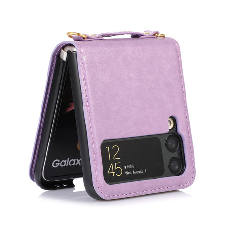 ShieldCase ShieldCase Coque Samsung Galaxy Z Flip 4 étui portefeuille cuir (rose) ShieldCase ShieldCase Coque Samsung Galaxy Z Flip 4 étui portefeuille cuir (rose)