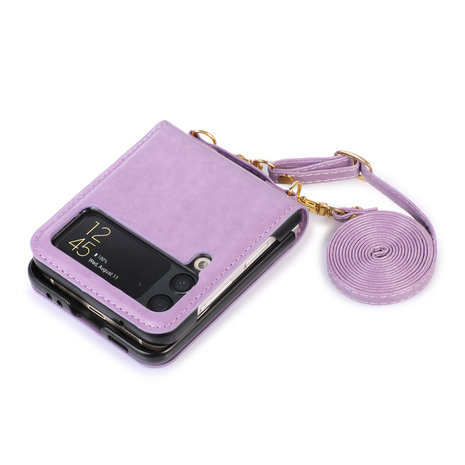 ShieldCase ShieldCase Coque Samsung Galaxy Z Flip 4 étui portefeuille cuir (rose) ShieldCase ShieldCase Coque Samsung Galaxy Z Flip 4 étui portefeuille cuir (rose)