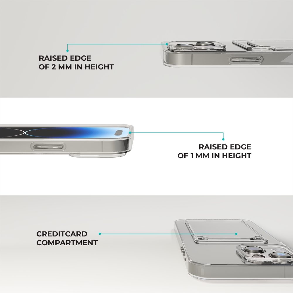 ShieldCase ShieldCase Coque iPhone 13 antichoc avec porte-cartes (transparente) ShieldCase ShieldCase Coque iPhone 13 antichoc avec porte-cartes (transparente)