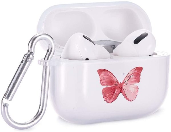 ShieldCase ShieldCase Butterfly Kisses - Coque Apple Airpods Pro 2 (transparent/rose) ShieldCase ShieldCase Butterfly Kisses - Coque Apple Airpods Pro 2 (transparent/rose)
