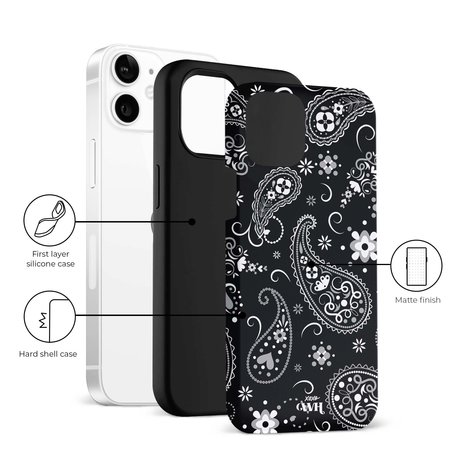 xoxo Wildhearts xoxo Wildhearts Paisley Dawn Black - Coque iPhone 12 xoxo Wildhearts xoxo Wildhearts Paisley Dawn Black - Coque iPhone 12