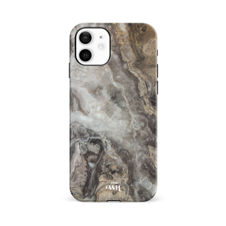 xoxo Wildhearts xoxo Wildhearts Marble Grey River - Coque iPhone 12 xoxo Wildhearts xoxo Wildhearts Marble Grey River - Coque iPhone 12