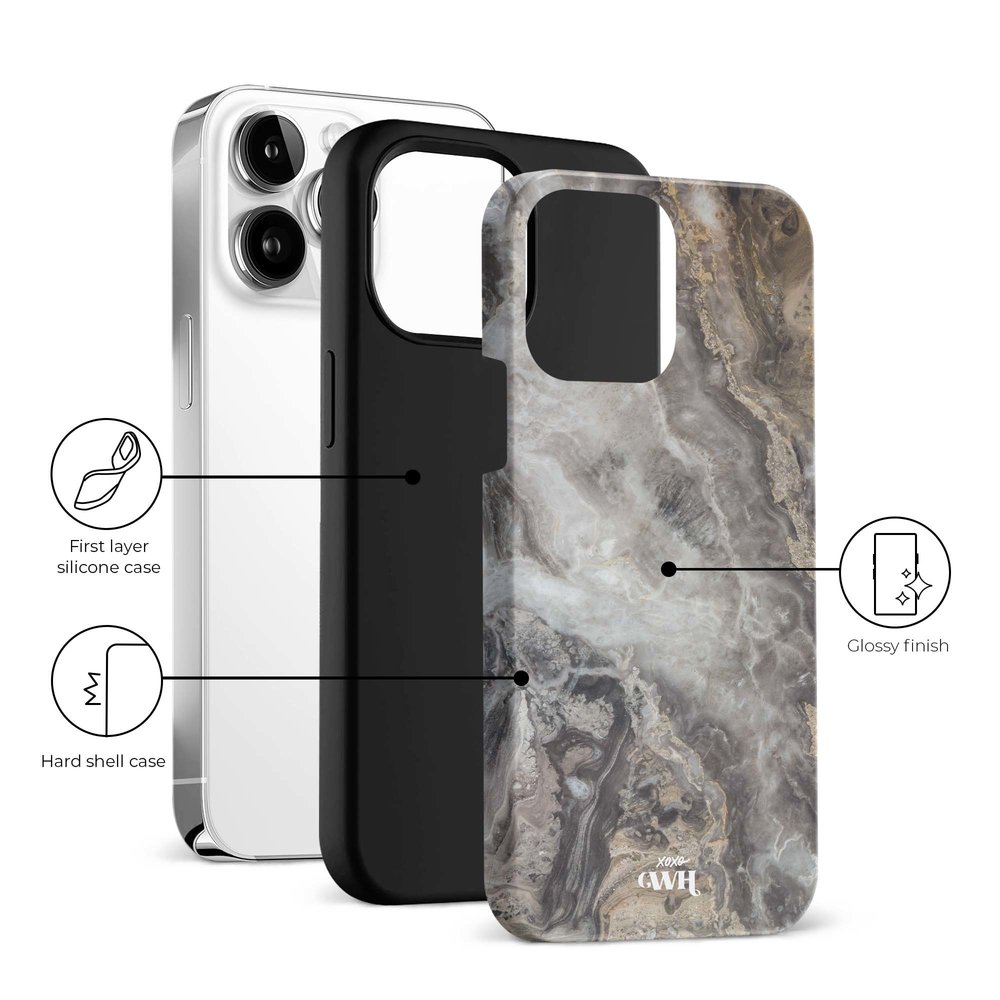 xoxo Wildhearts xoxo Wildhearts Marble Grey River - Coque iPhone 13 Pro Max xoxo Wildhearts xoxo Wildhearts Marble Grey River - Coque iPhone 13 Pro Max