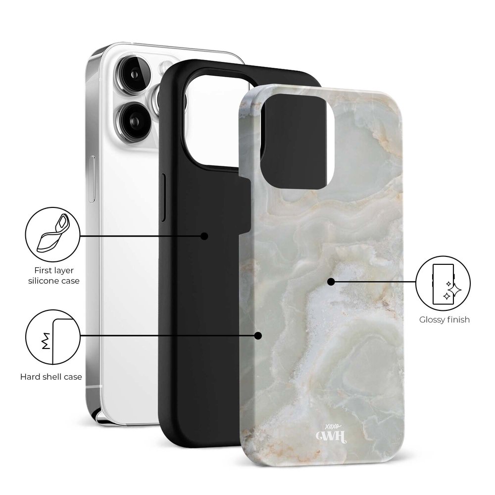 xoxo Wildhearts xoxo Wildhearts Marble Green Illusion - Coque iPhone 13 Pro