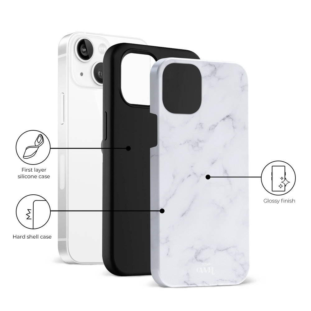 xoxo Wildhearts xoxo Wildhearts Marble White Lies - Coque iPhone 14 Plus xoxo Wildhearts xoxo Wildhearts Marble White Lies - Coque iPhone 14 Plus