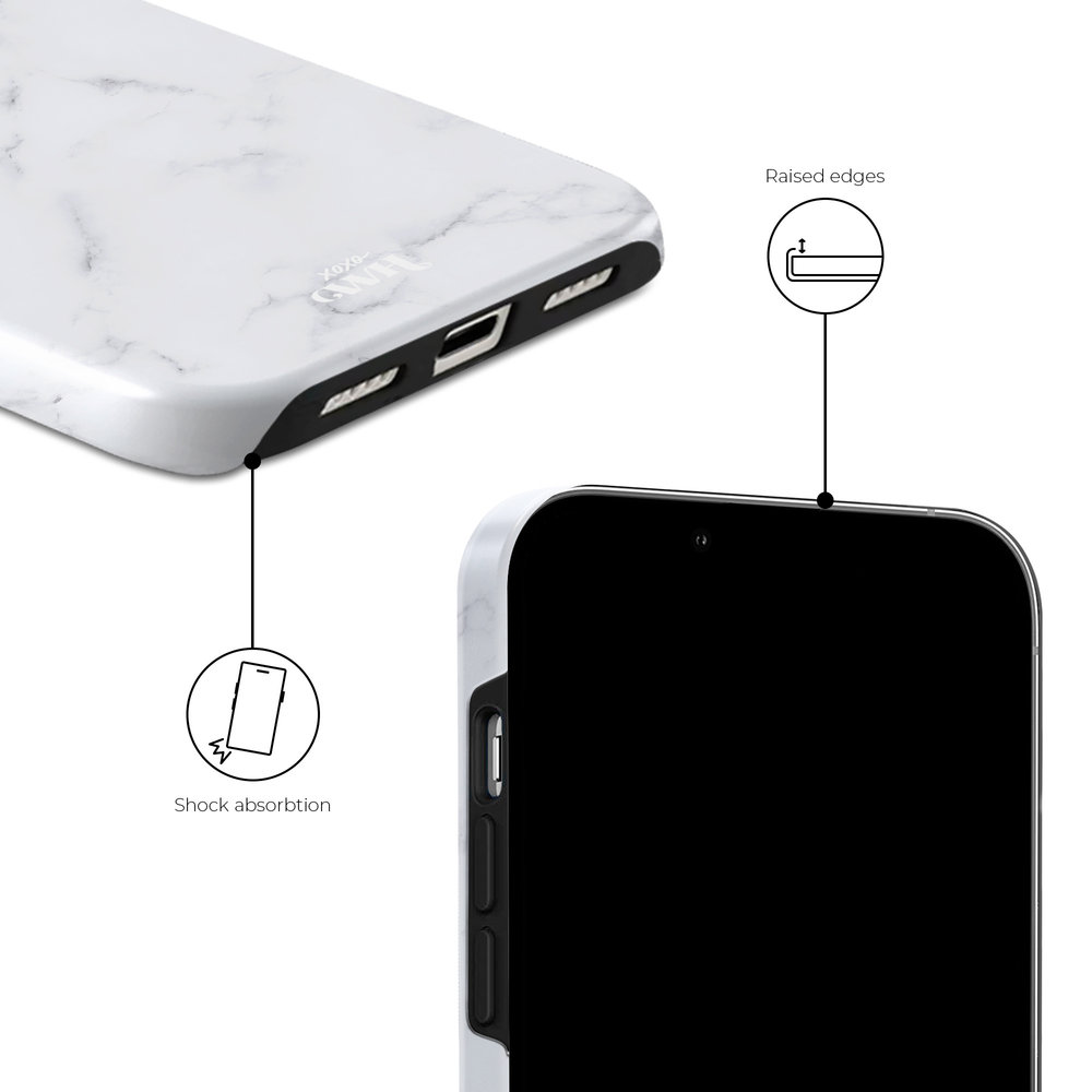xoxo Wildhearts xoxo Wildhearts Marble White Lies - Coque iPhone 13 Pro xoxo Wildhearts xoxo Wildhearts Marble White Lies - Coque iPhone 13 Pro