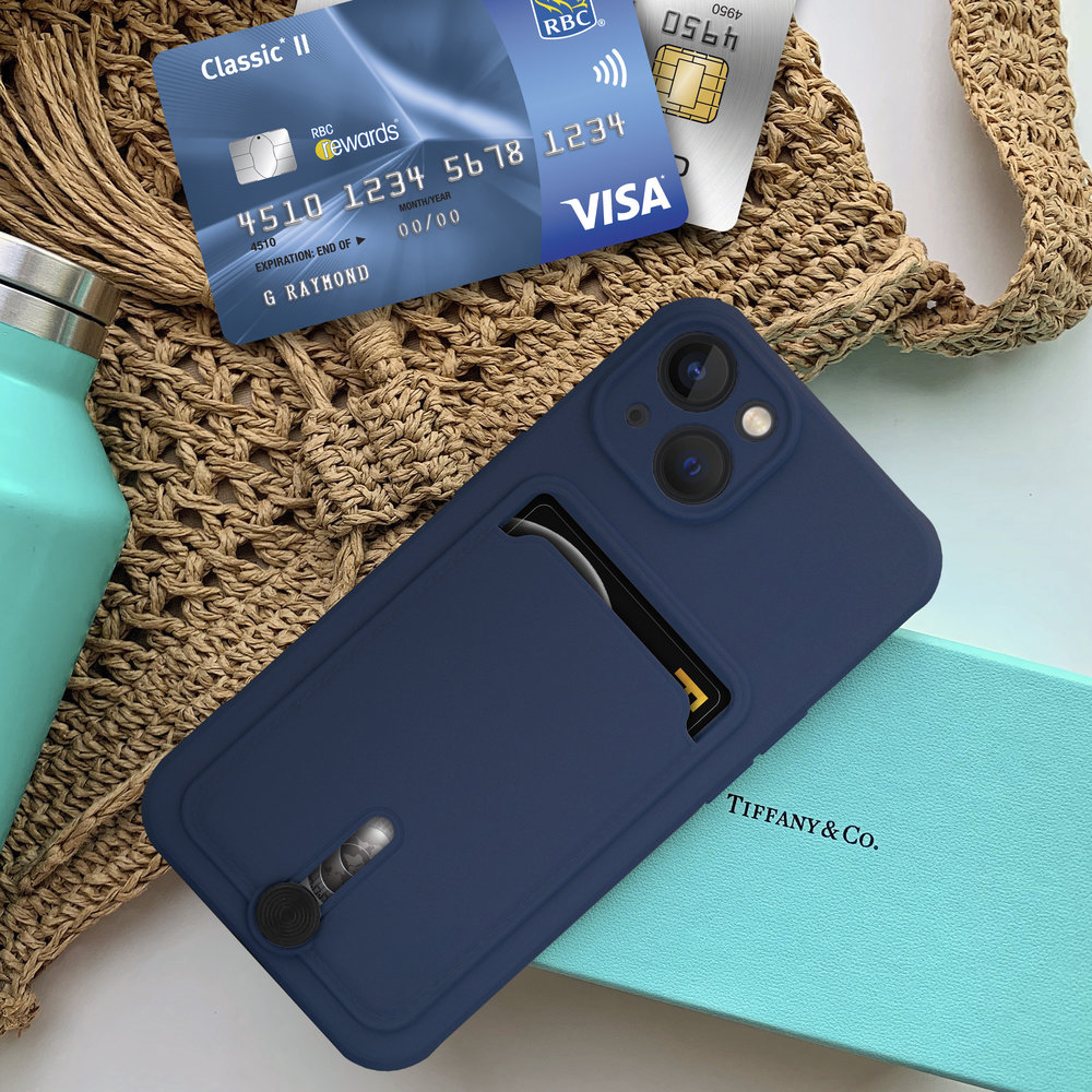 Coverzs Coverzs Coque porte-cartes avec curseus iPhone 11 (bleu) Coverzs Coverzs Coque porte-cartes avec curseus iPhone 11 (bleu)