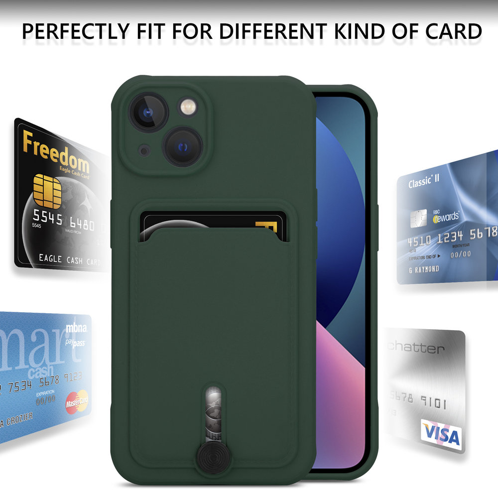 Coverzs Coverzs Coque porte-cartes avec curseus iPhone 11 Pro (vert) Coverzs Coverzs Coque porte-cartes avec curseus iPhone 11 Pro (vert)