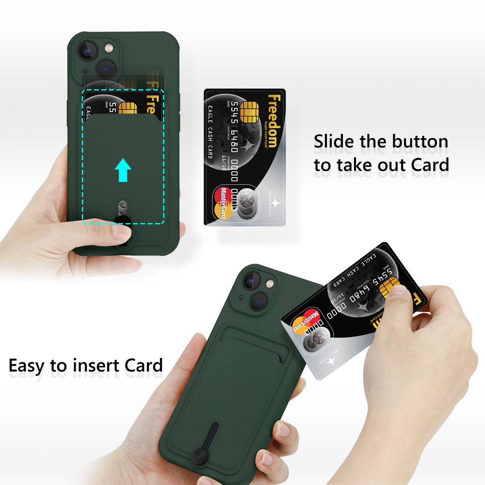 Coverzs Coverzs Coque porte-cartes avec curseus iPhone 12 Pro (vert) Coverzs Coverzs Coque porte-cartes avec curseus iPhone 12 Pro (vert)