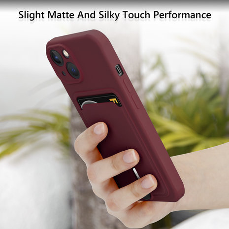Coverzs Coverzs Coque porte-cartes avec curseus iPhone 13 Pro (bordeaux) Coverzs Coverzs Coque porte-cartes avec curseus iPhone 13 Pro (bordeaux)