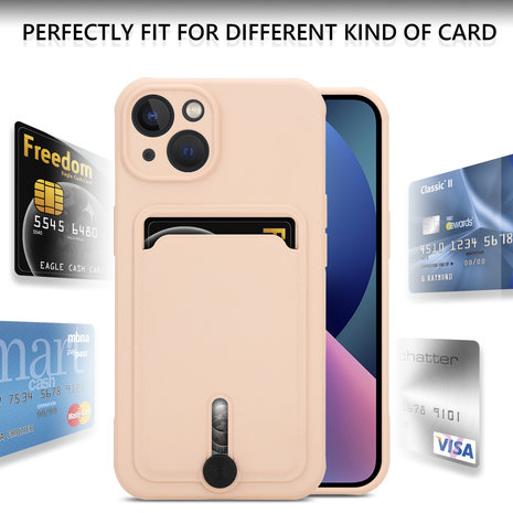 Coverzs Coverzs Coque porte-cartes avec curseus iPhone 13 Pro Max (rose) Coverzs Coverzs Coque porte-cartes avec curseus iPhone 13 Pro Max (rose)