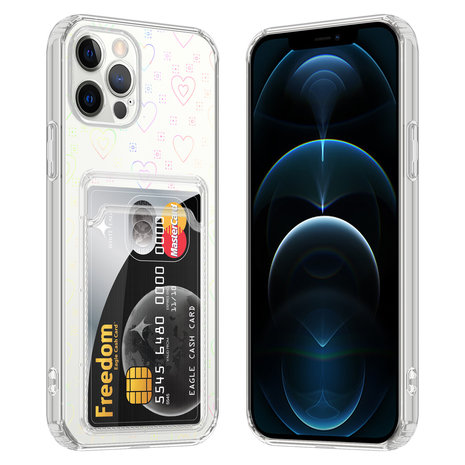 ShieldCase ShieldCase Coque iPhone 12 Pro transparente avec porte cartes (coeurs) ShieldCase ShieldCase Coque iPhone 12 Pro transparente avec porte cartes (coeurs)