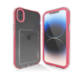 ShieldCase Coque bumper porte-cartes iPhone X/Xs (rose vif) ShieldCase Coque bumper porte-cartes iPhone X/Xs (rose vif)