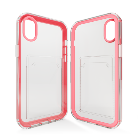 ShieldCase ShieldCase Coque bumper porte-cartes iPhone X/Xs (rose vif) ShieldCase ShieldCase Coque bumper porte-cartes iPhone X/Xs (rose vif)