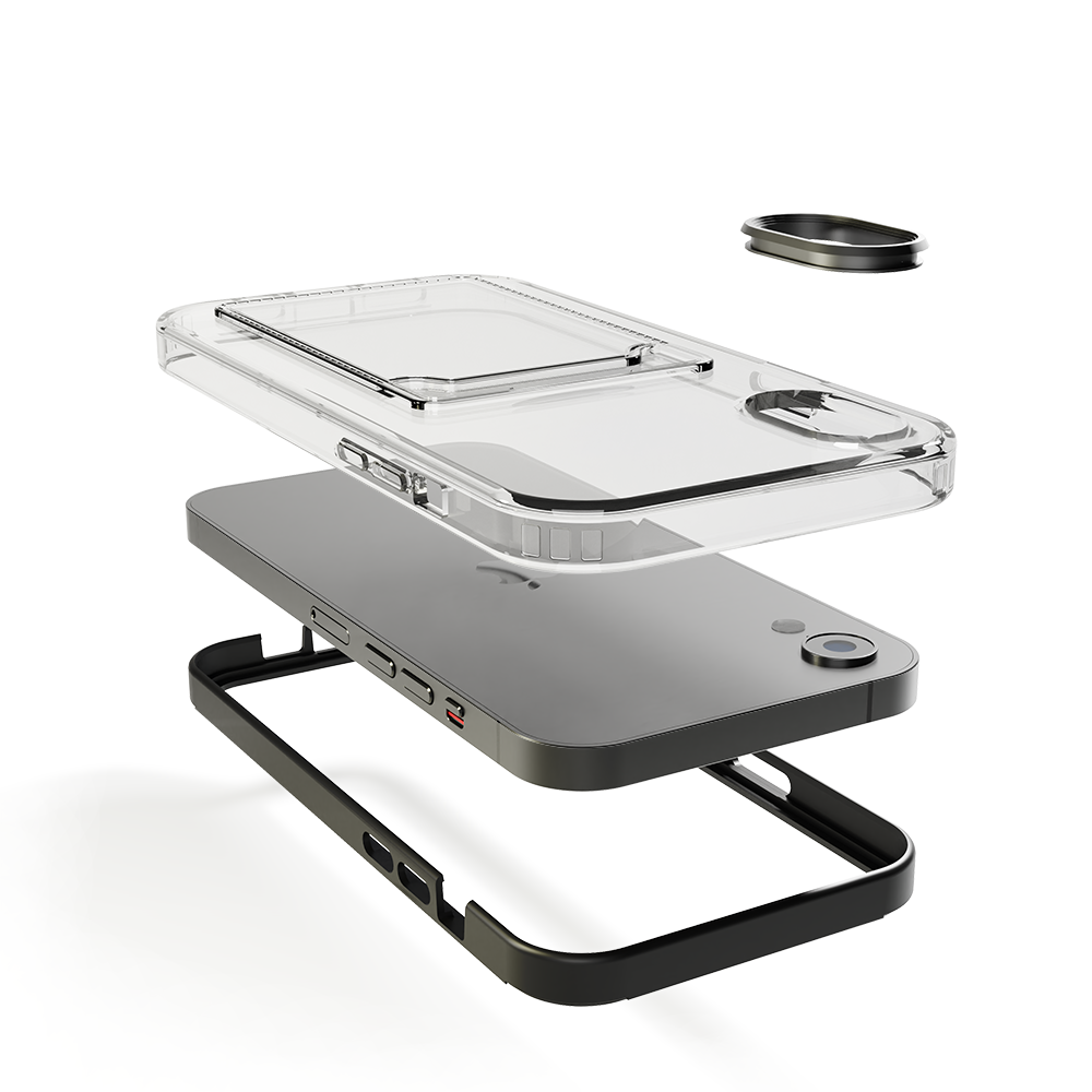 ShieldCase ShieldCase Coque bumper porte-cartes iPhone Xr (noir) ShieldCase ShieldCase Coque bumper porte-cartes iPhone Xr (noir)