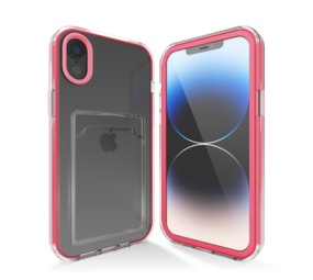 ShieldCase Coque bumper porte-cartes iPhone Xr (rose vif) ShieldCase Coque bumper porte-cartes iPhone Xr (rose vif)