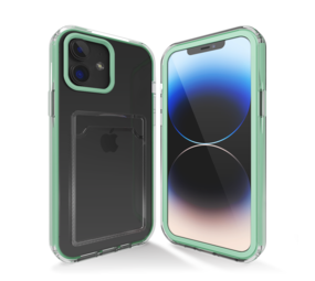 ShieldCase Coque bumper porte-cartes iPhone 12 (turquoise)
