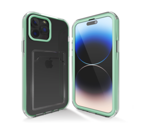 ShieldCase Coque bumper porte-cartes iPhone 13 Pro (turquoise)