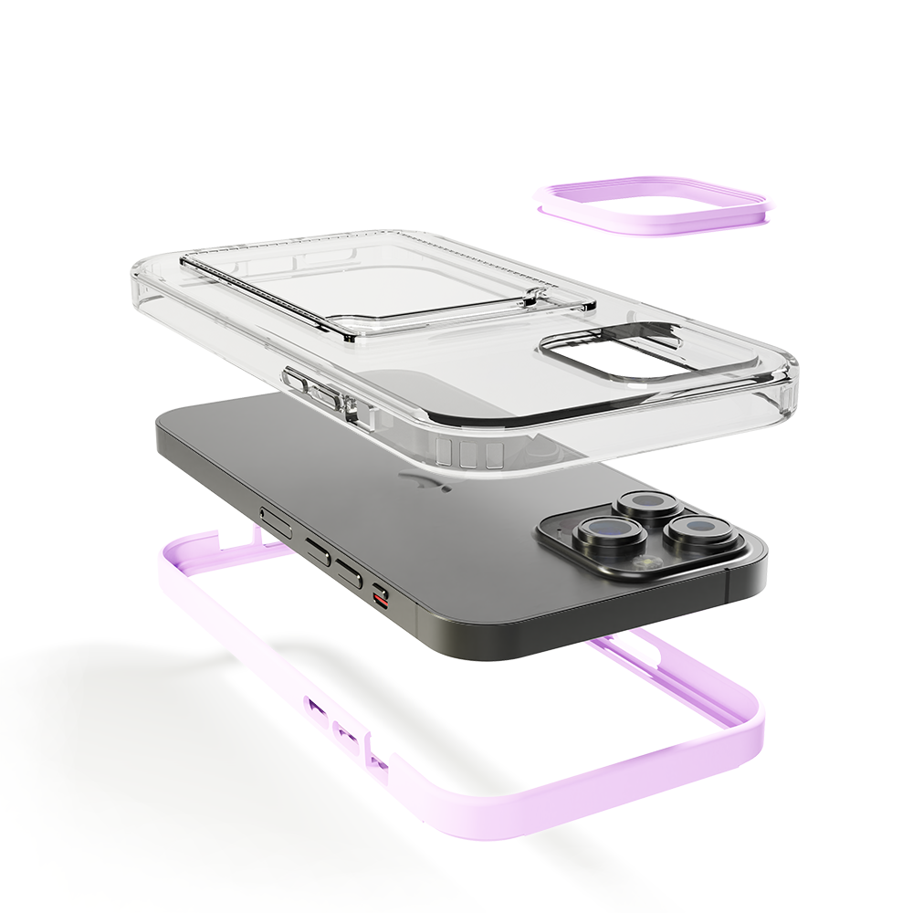 ShieldCase ShieldCase Coque bumper porte-cartes iPhone 13 Pro (violet) ShieldCase ShieldCase Coque bumper porte-cartes iPhone 13 Pro (violet)