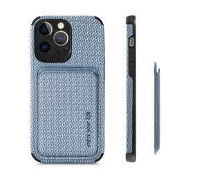 Coverzs Coque tressée porte-cartes MagSafe iPhone 11 Pro (bleu) Coverzs Coque tressée porte-cartes MagSafe iPhone 11 Pro (bleu)