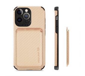 Coverzs Coque tressée porte-cartes MagSafe iPhone 12 Pro (kaki) Coverzs Coque tressée porte-cartes MagSafe iPhone 12 Pro (kaki)