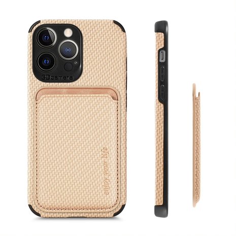 Coverzs Coverzs Coque tressée porte-cartes MagSafe iPhone 12 Pro (kaki) Coverzs Coverzs Coque tressée porte-cartes MagSafe iPhone 12 Pro (kaki)